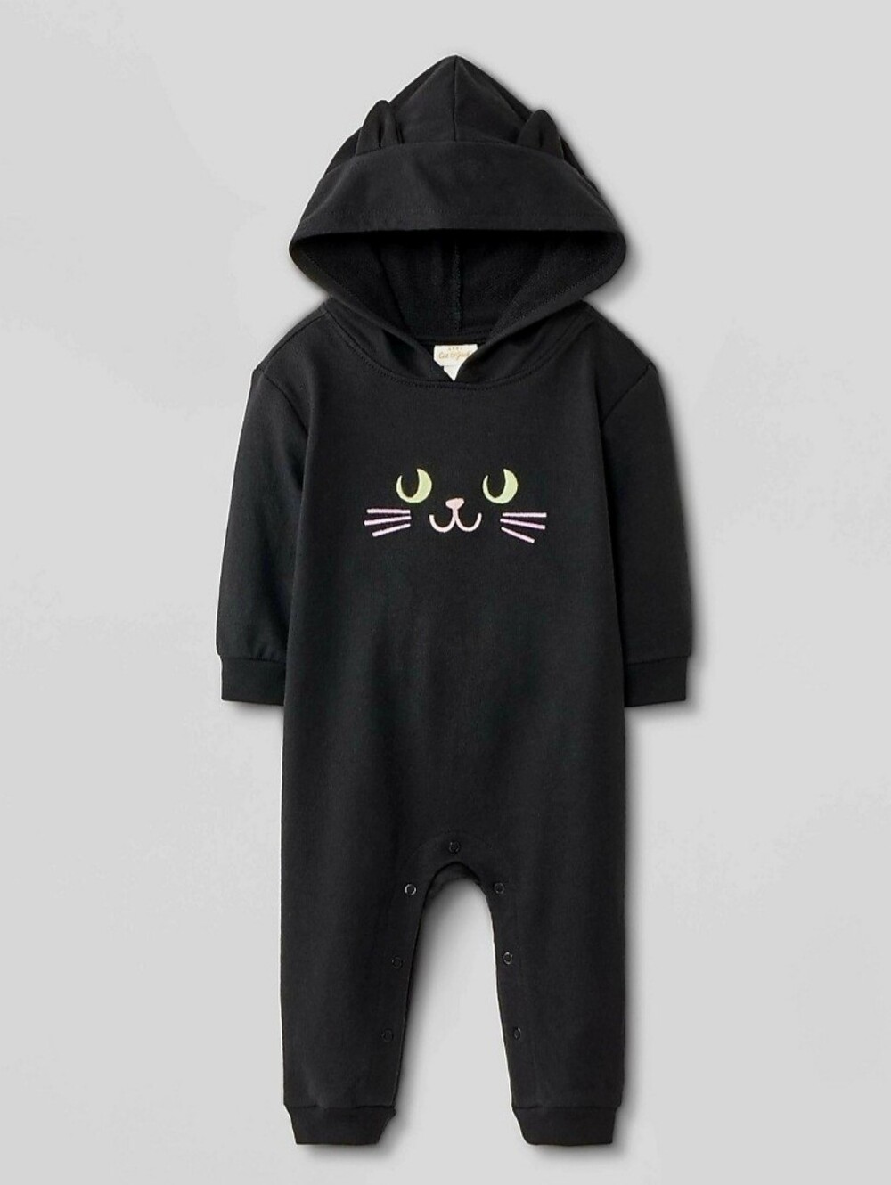 New Baby girl / boy Halloween Cat Hooded Romper Cat & Jack Black, size 6/9 month
